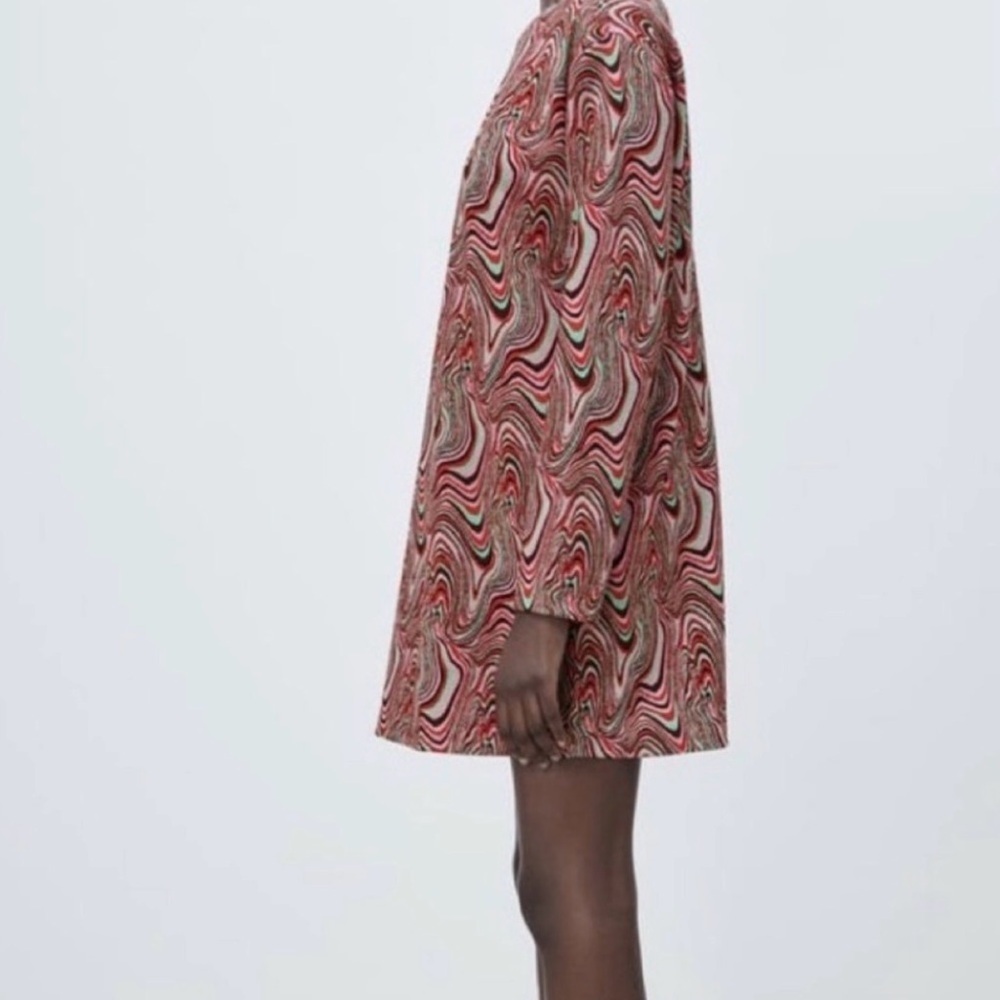 Zara Multicolor Swirl Women's Shift Dress - Picture 6 of 8